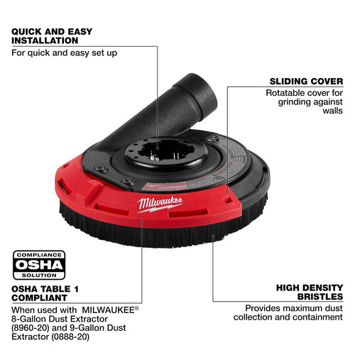 Milwaukee 4-1/2 -5 Surface Grinding Dust Shroud Milwaukee