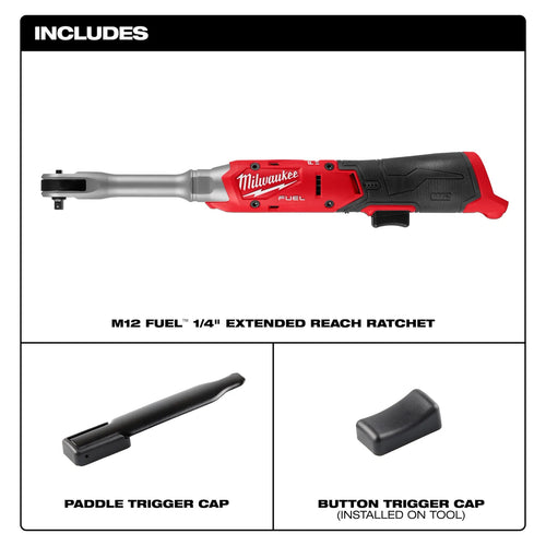 Milwaukee M12 FUEL™ 1/4 Extended Reach Ratchet Milwaukee