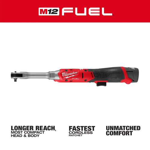 Milwaukee M12 FUEL™ 1/4 Extended Reach Ratchet Kit Milwaukee