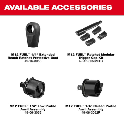 Milwaukee M12 FUEL™ 1/4 Extended Reach Ratchet Kit Milwaukee