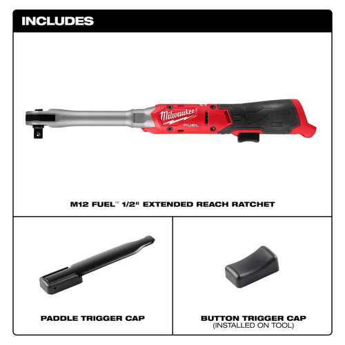 Milwaukee M12 FUEL™ 1/2 Extended Reach Ratchet Milwaukee
