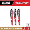 Milwaukee 6 5 TPI AX™ w/NITRUS™ Carbide Teeth SAWZALL® Blade for Wood with Nails 3PK Milwaukee