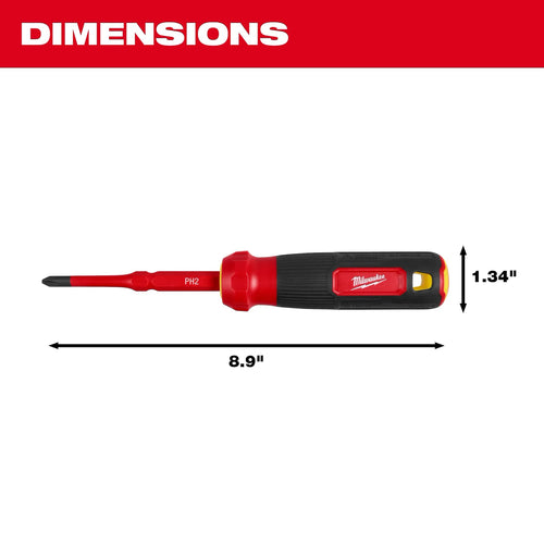 Milwaukee 2-in-1 1000V Insulated Flip Shank Multi-Bit Screwdriver Milwaukee