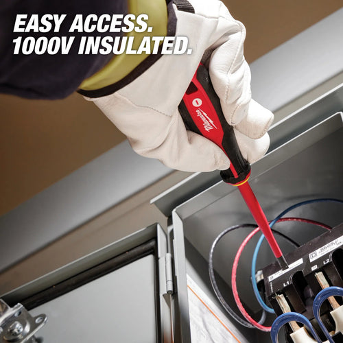 Milwaukee 2pc 1000V Insulated Slim Tip Screwdriver Set Milwaukee