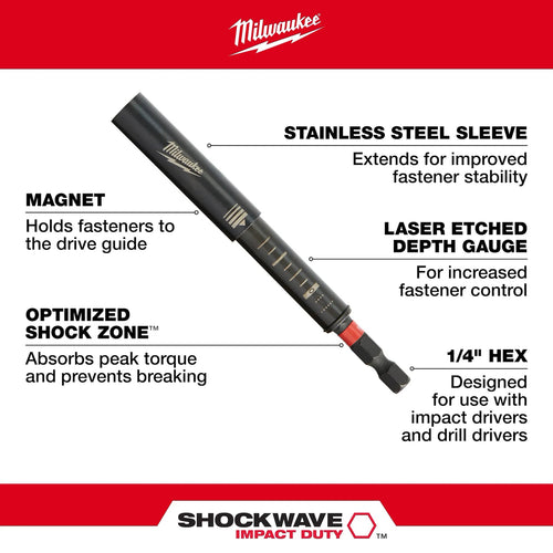 Milwaukee 3PC SHOCKWAVE™ Impact Duty Magnetic Drive Guide Guide Set Milwaukee