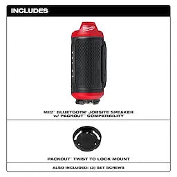 Milwaukee M12™ Bluetooth® Jobsite Speaker w/ PACKOUT™ Compatibility Milwaukee