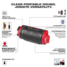 Milwaukee M12™ Bluetooth® Jobsite Speaker w/ PACKOUT™ Compatibility Milwaukee