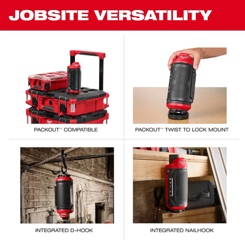 Milwaukee M12™ Bluetooth® Jobsite Speaker w/ PACKOUT™ Compatibility Milwaukee