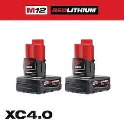 Milwaukee M12™ REDLITHIUM™ XC4.0 Battery Two Pack Milwaukee