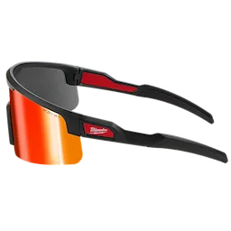 Milwaukee Wrap Around Safety Glasses - Red Mirrored Anti-Scratch Lenses Milwaukee