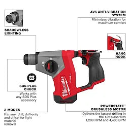 Milwaukee M12 FUEL™ 5/8” SDS Plus Rotary Hammer Milwaukee