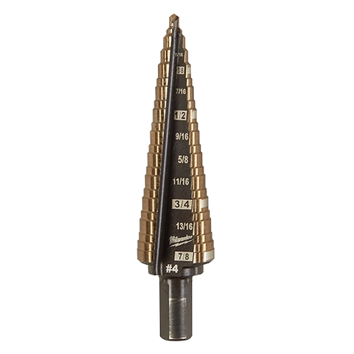 Milwaukee Cobalt Step Drill Bit #4 (3/16-7/8) Milwaukee