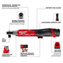 Milwaukee M12 FUEL™ 1/2 Ratchet Kit Milwaukee