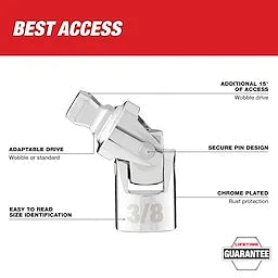 Milwaukee 3/8 Drive Universal Joint Milwaukee