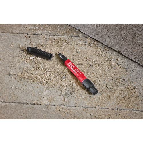 Milwaukee INKZALL™ Double Sided Black Jobsite Marker – Ultra Fine & Fine Point Milwaukee
