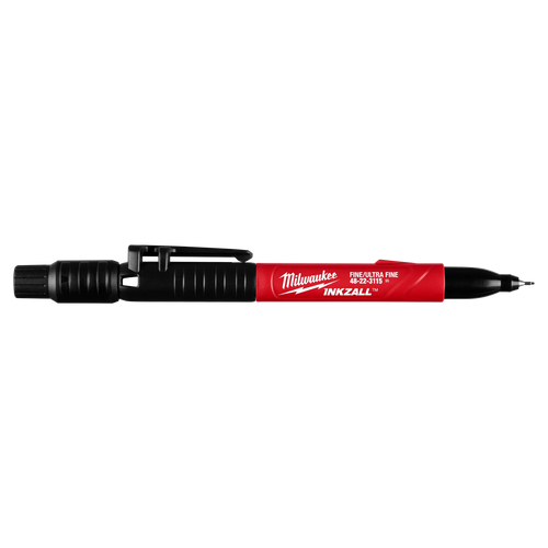 Milwaukee INKZALL™ Double Sided Black Jobsite Marker – Ultra Fine & Fine Point Milwaukee