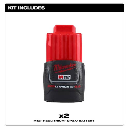 Milwaukee M12™ REDLITHIUM™ CP2.0 Battery Two Pack Milwaukee