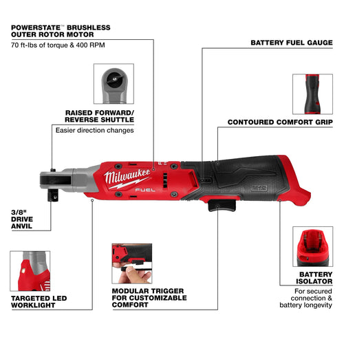 Milwauk M12 FUEL™ 3/8 Ratchet Milwaukee