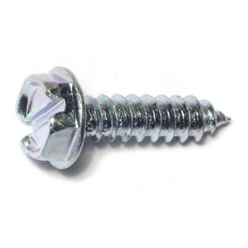 Monster Fastener Zinc Plated Steel Slotted Hex Washer Head Sheet Metal Screws Midwest Fastener