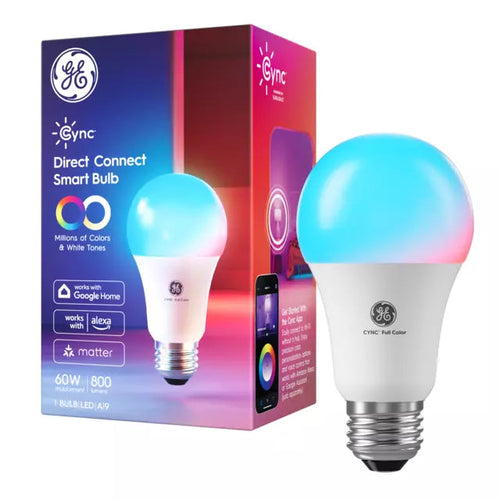 GE Cync A19 Smart LED Light Bulb, Color Changing WiFi Light, Works with Alexa and Google Home GE Lighting