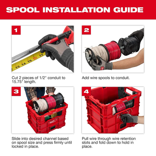 Milwaukee PACKOUT™ Wire Pulling XL Crate Milwaukee