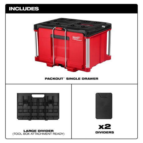 Milwaukee PACKOUT™ Single Drawer Tool Box Milwaukee
