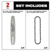 Milwaukee 10 3/8 LOW PROFILE™ Pitch, .043 Gauge Saw Chain and Guide Bar Set Milwaukee