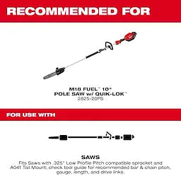 Milwaukee 10 3/8 LOW PROFILE™ Pitch, .043 Gauge Saw Chain and Guide Bar Set Milwaukee