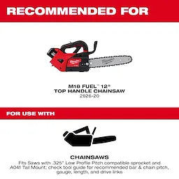 Milwaukee 12 .325 LOW PROFILE™ Pitch, .043 Gauge Saw Chain and Guide Bar Set Milwaukee