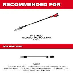 Milwaukee 10 .325 LOW PROFILE™ Pitch, .043 Gauge Saw Chain and Guide Bar Set Milwaukee