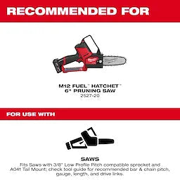 Milwaukee 6 3/8 LOW PROFILE™ Pitch, .043 Gauge Saw Chain and Guide Bar Set Milwaukee