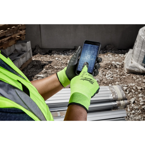 Milwaukee High Visibility Cut Level 3 Polyurethane Dipped Gloves Milwaukee