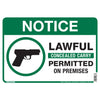 Hillman Aluminum Conceal/Carry Allowed Sign (10 x 14) Hillman