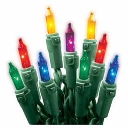 Christmas String to String Light Set, Multi/Green Wire, 100-Ct. Holiday Wonderland