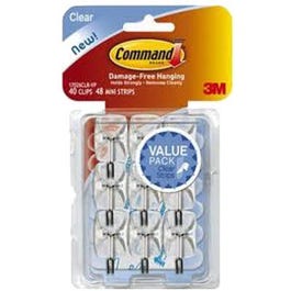 Clear Wire Hooks w/ Adhesive Strips, 9-Hook Pack Command