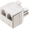 Duplex Modular Jack, White RCA