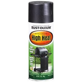 High-Heat Spray Paint, BBQ Flat Black, 12-oz. Rust-Oleum