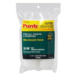 Jumbo Mini Roller Cover, Ultra Finish, 4-1/2 x 3/8-In., 2-Pk. Purdy