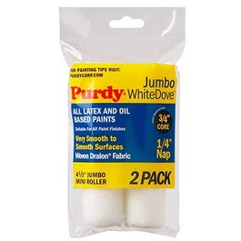 Jumbo Mini Roller Cover, White Dove, 4-1/2 x 1/4-In., 2-Pk. Purdy
