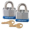 Keyed-Alike Padlocks, 1.5-In., Laminated, 2-Pk. Master Lock