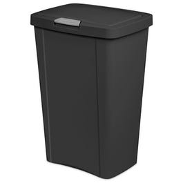 Kitchen Wastebasket, Touch Top, Black, 13-Gal. Sterilite