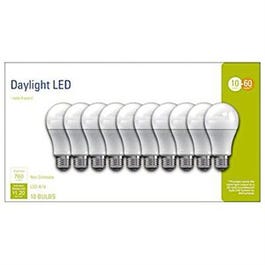 LED Light Bulbs, Frosted Daylight, 10-Watts, 760 Lumens, 10-Pk. GE