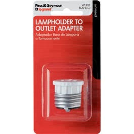 Medium Base Lampholder Adapter, White, 600-Watt, 125-Volt Legrand - Pass & Seymour