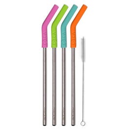 Metal Straws, Assorted Colors, 4-Pk. Orca