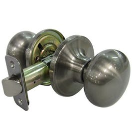 Mushroom Passage Knob Set, Satin Nickel TruGuard