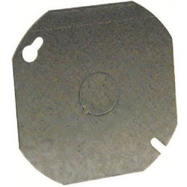 Octagon Cover, Flat, Steel, .5-In. Knockout, 4-In. Blank Raco