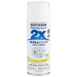 Painter's Touch 2X Spray Paint, Flat White, 12-oz. Rust-Oleum