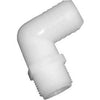 Pipe Fitting, Nylon Hose Barb Elbow, 3/4 ID x 3/4-In. MPT Various