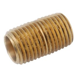 Pipe Fitting, Yellow Brass Nipple, Lead Free, 1/4-In. x Close Various