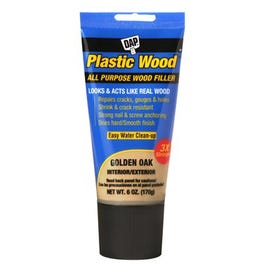 Plastic Wood Latex Wood Filler, Gold, 6-oz. Tube Dap